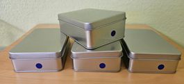 4 Metallboxen / Blechdosen - basteln, Ordnung, Ostern