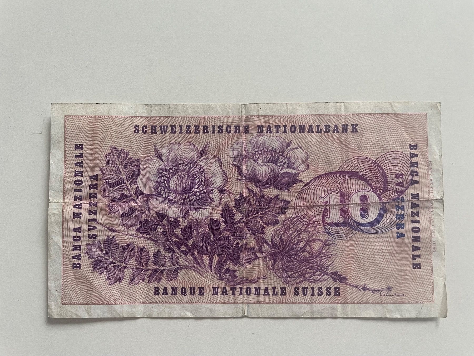 Banknoten: Schweiz 10 Franken  15 Mai 1968 – Gebraucht aus Wollerau von phimasado 1
