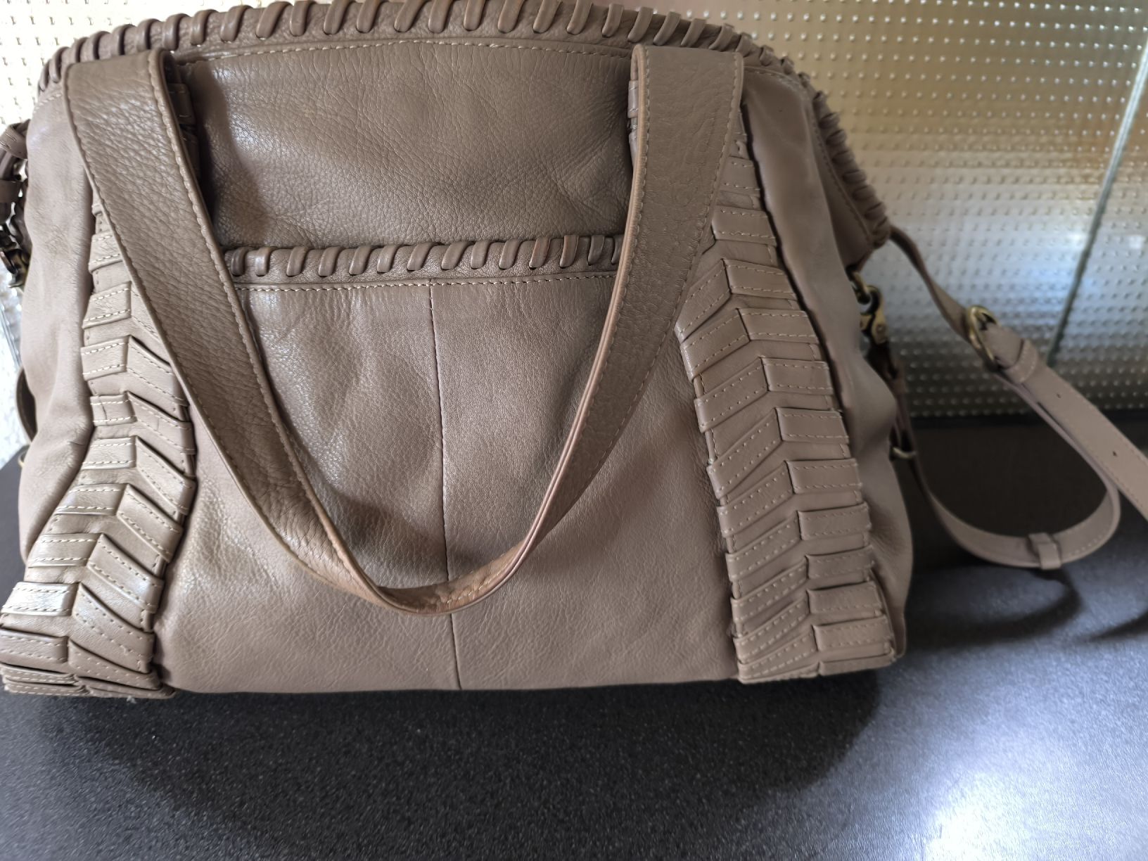 Borse da donna: Leder Shopper/Tasche taupe – Usato da Schaffhausen venduto da gab_v5qf