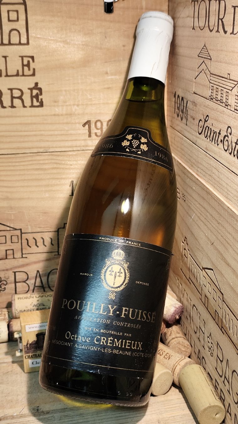 Vino: 1986 Pouilly-Fuissé – Nuovo e nell'imballaggio originale da Büsserach venduto da Vintage-vins