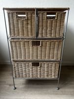 Regal mit Korbgeflecht Metallgestell guter Zustand