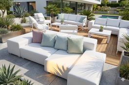 Wetterfeste Lounge modular weiss neu und originalverpackt