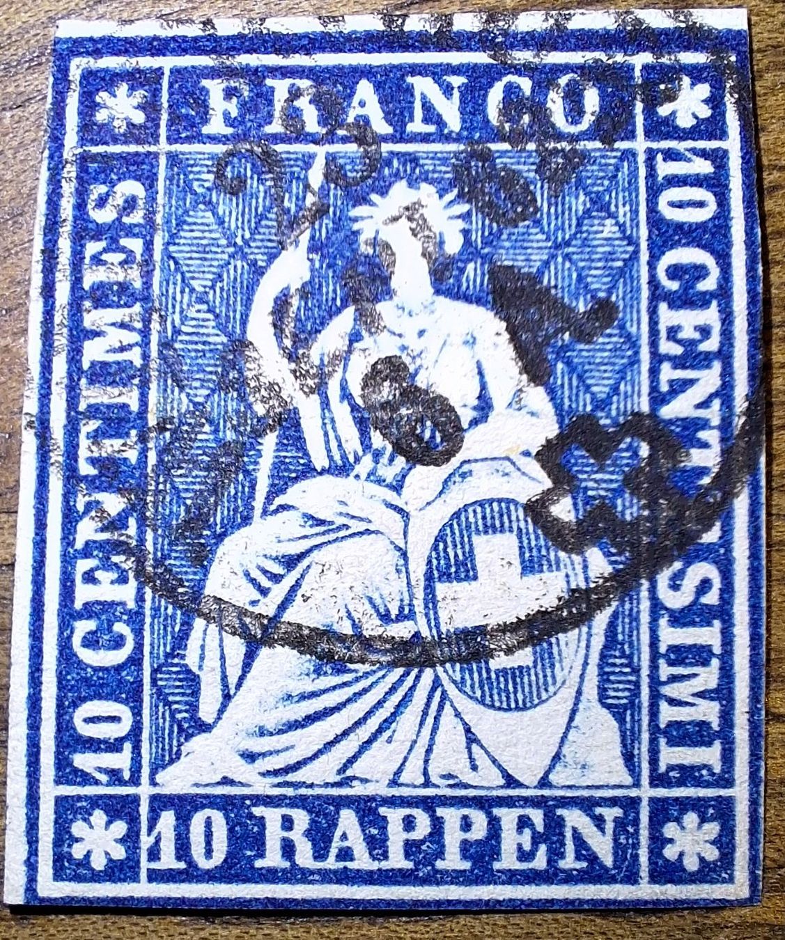 Tutti i francobolli: Strubel 23G KAT. 40.- – Usato da Balgach venduto da SIMEON27