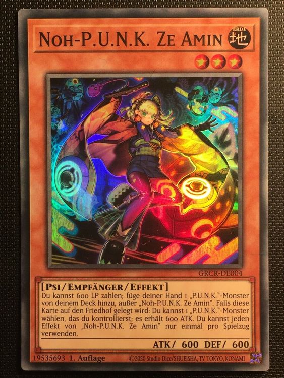 YUGIOH Noh P U N K Ze Amin GRCR DE004 Super Rare Acheter Sur Ricardo