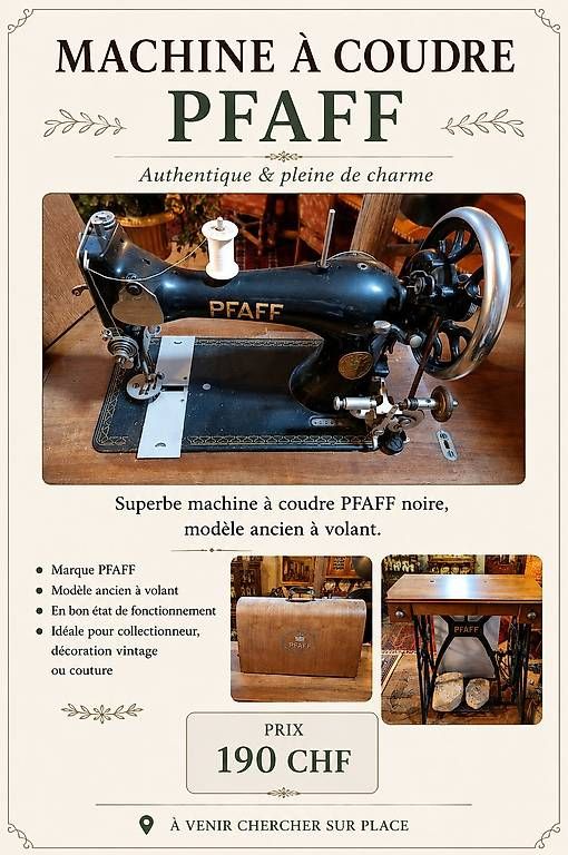 Machines à coudre: Machine à coudre ancienne – D'occasion à Saubraz par Caly0