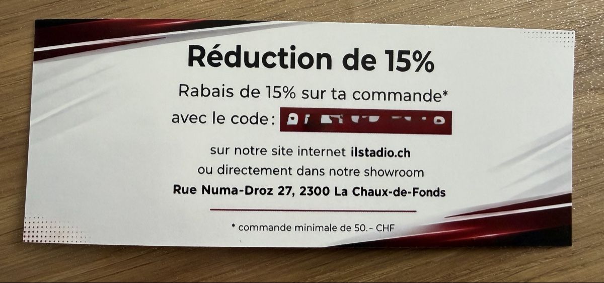 Bons: Ilstadio bon de 15% – Neuf avec emballage d'origine à Marsens par Vinzu 1