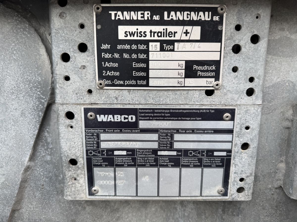 Tanner Anhänger: Tiefgänger Tanner 6T – Gebraucht aus Buchs SG von cayenneturbo96 3