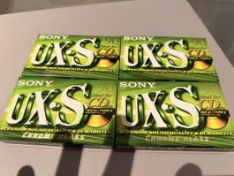 4x SONY US-X 90 Min Chrome Leerkassetten Originalverpackt 