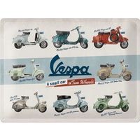Blechschild 3D-VESPA-A SMALL CAR ON 2 -30 x 40 cm