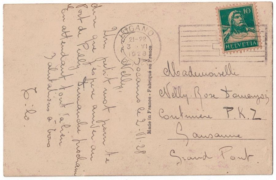 Cartoline postali: Romantik - Junge Dame im blauen Kleid – Usato da Frauenfeld venduto da POML 1