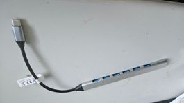 NEU 7 Port Alu USB Hub C nach A    2 Jahre Garantie