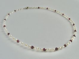 Perlen - Granat collier