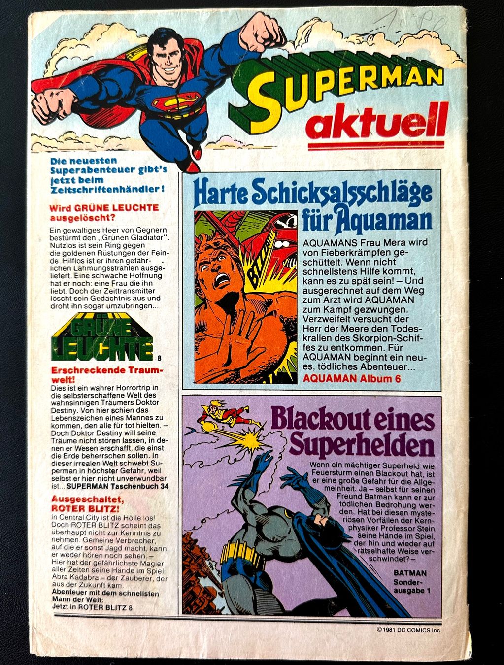 BD: Superman, Bat Man Heft 15  1981 – D'occasion à Seltisberg par quadartswiss 1