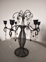 Kerzenständer Metall schwarz mit Kunststoffbehang gebraucht