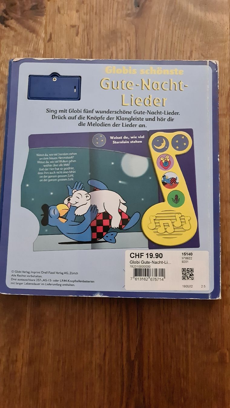Bücher: globi  sound liederbuch aus karton – Gebraucht aus Wittenbach von Tigerlili 2