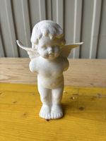 Petite statue ange en plâtre blanc, vintage, décoration d'ét