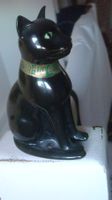 Schwarze Porzellan Katze Alt Tischenreuth D 14 cm