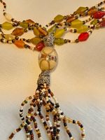 Antike  Gablonzer Halskette Collier, Glas, 1940er