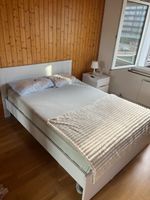 Bett komplett 140 × 200 cm, Bettgestell, Matratze,Lattenrost