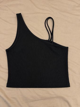 Damen Top schwarz asymmetrisch Grösse S neuwertig