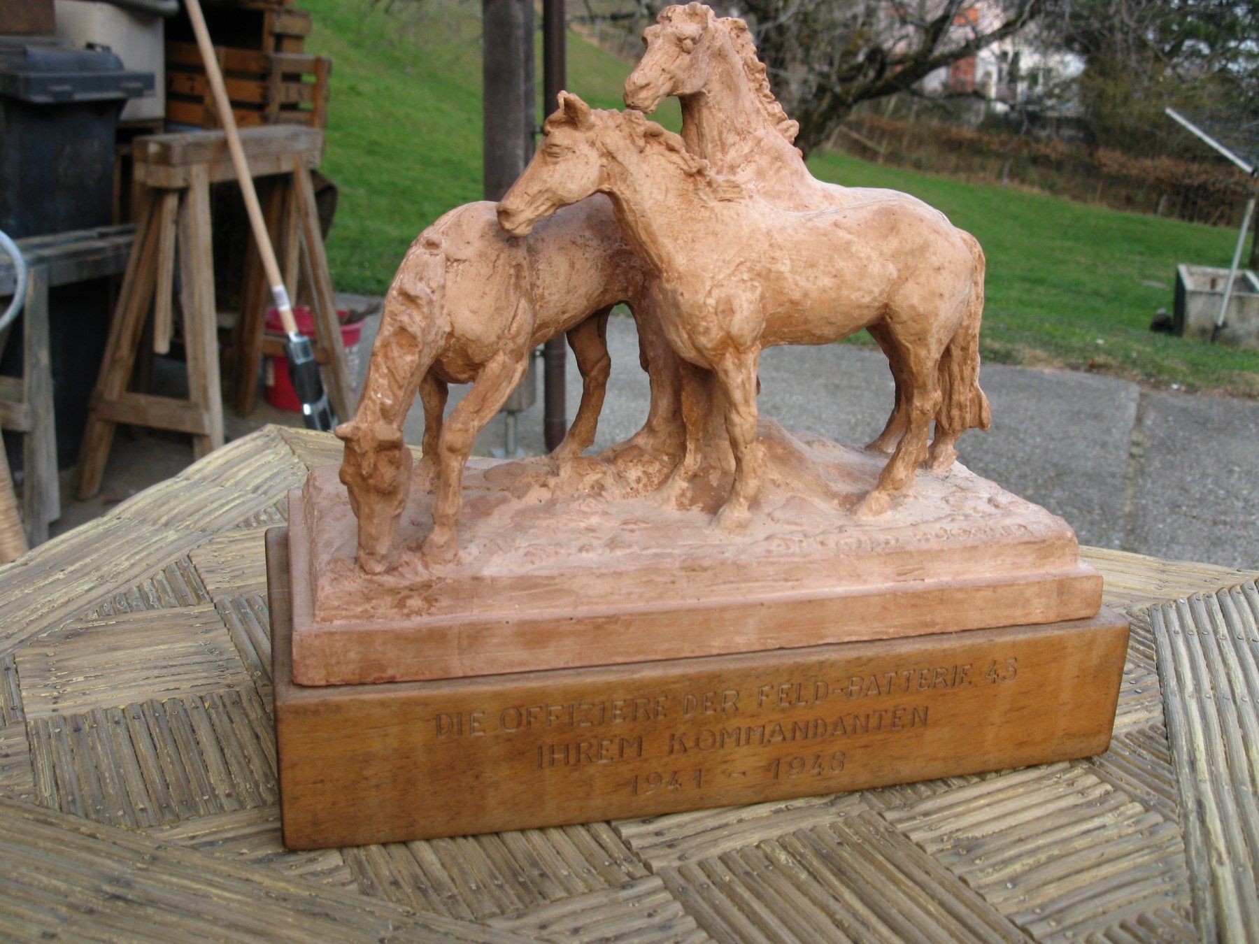Sculture & Statue: Terrakotta Pferdegruppe – Usato da Altstätten venduto da antikundart 4