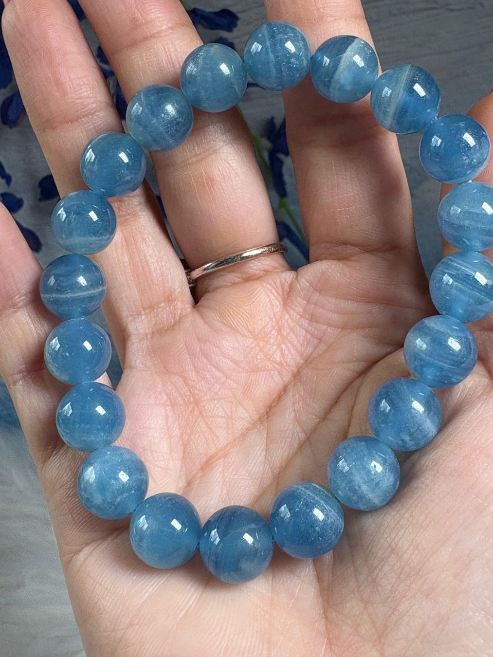 Minerali & Pietre curative: Blauer Onyx Armband – Nuovo e nell'imballaggio originale da Neuheim venduto da m.hald 2