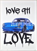 Death NYC Ltd Ed Pop Art Druck "  Hermes Love Porsche 911