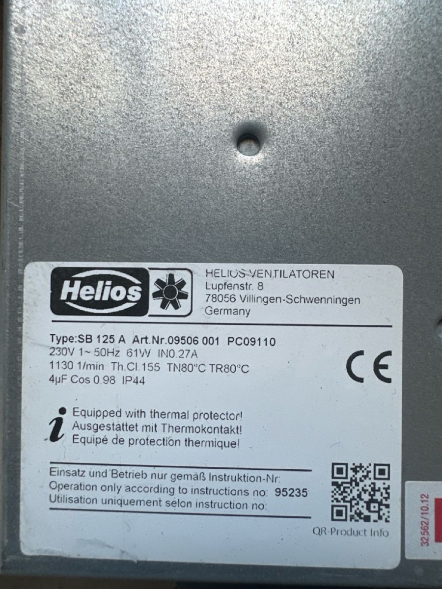 Helios Ventilatori: Helios Premium Products Typ SB 125 A – Usato da Domat/Ems venduto da nin_s5x9 2