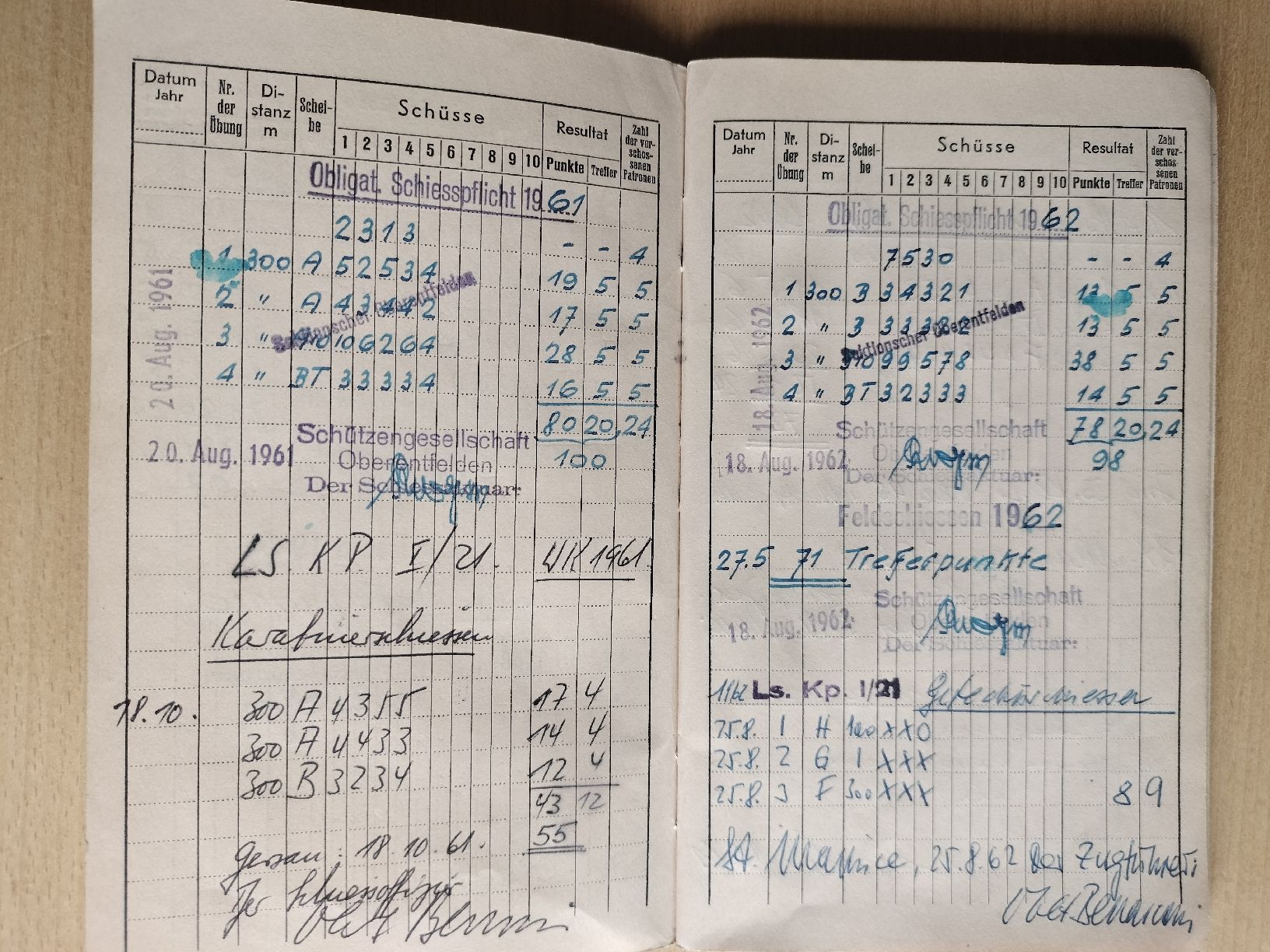 Documenti: Altes Schweizer Armee Militär Schiessbüchlein 1960 – Usato da Schwanden Sigrisw venduto da len_9yqg 6
