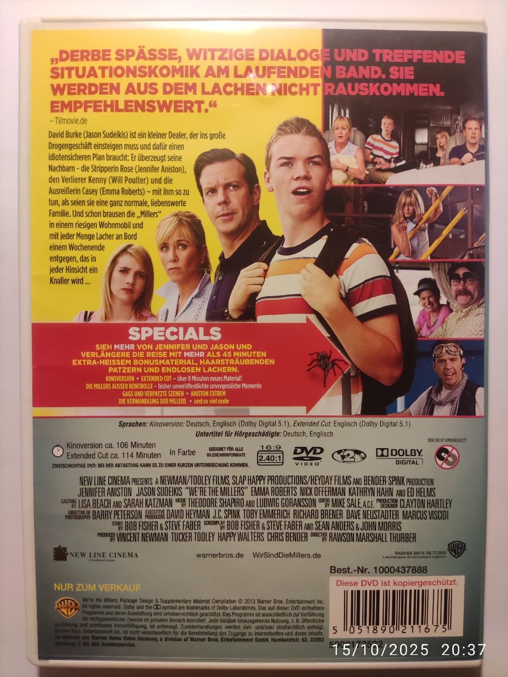 Tutti i DVDs: Wir sind die Millers: DVD – Usato da Basel venduto da Alacant 1