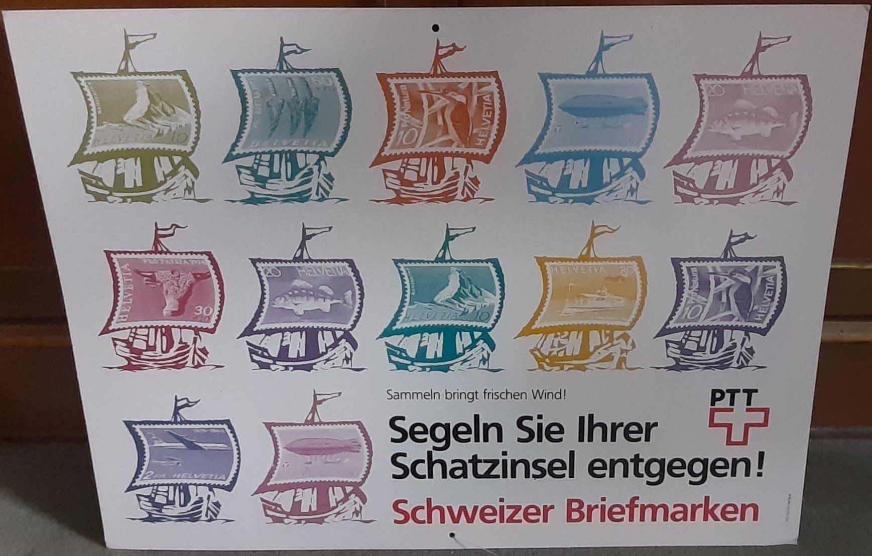 Foto & Immagini: Plakat Briefmarke PTT – Usato da Mörschwil venduto da antiksalon 1