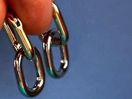 Ohrringe Gold Silberfarben "oval verbunden"