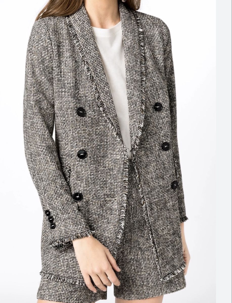 Hallhuber Giacche: Hallhuber Boucle Tweed Blazer grau Versand 9.- – Nuovo (secondo la descrizione) da Meilen venduto da ana9