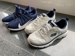 Zwei Paar Schuhe / Nike / Skechers Grösse EU 42