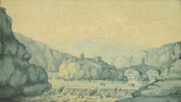 William Daniell (1769-1837) - Fluss Festung - 19. Jhrdt.
