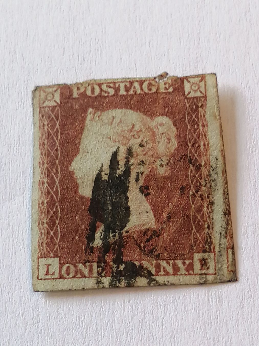 Alle Briefmarken: One Penny Red 1841  – Gebraucht aus Happerswil von tschergi