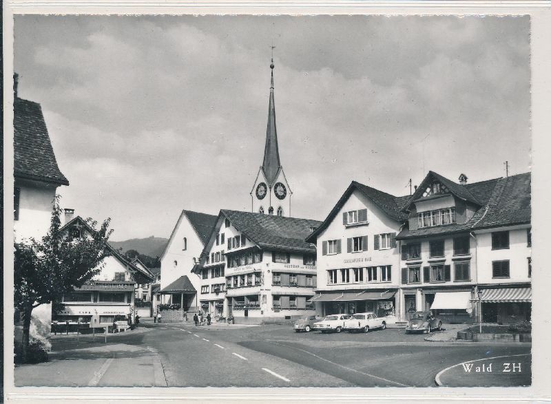 Cartoline postali: Wald - Dorfkern + Oldtimer VW + c1965 – Usato da Emmenbrücke venduto da teestube
