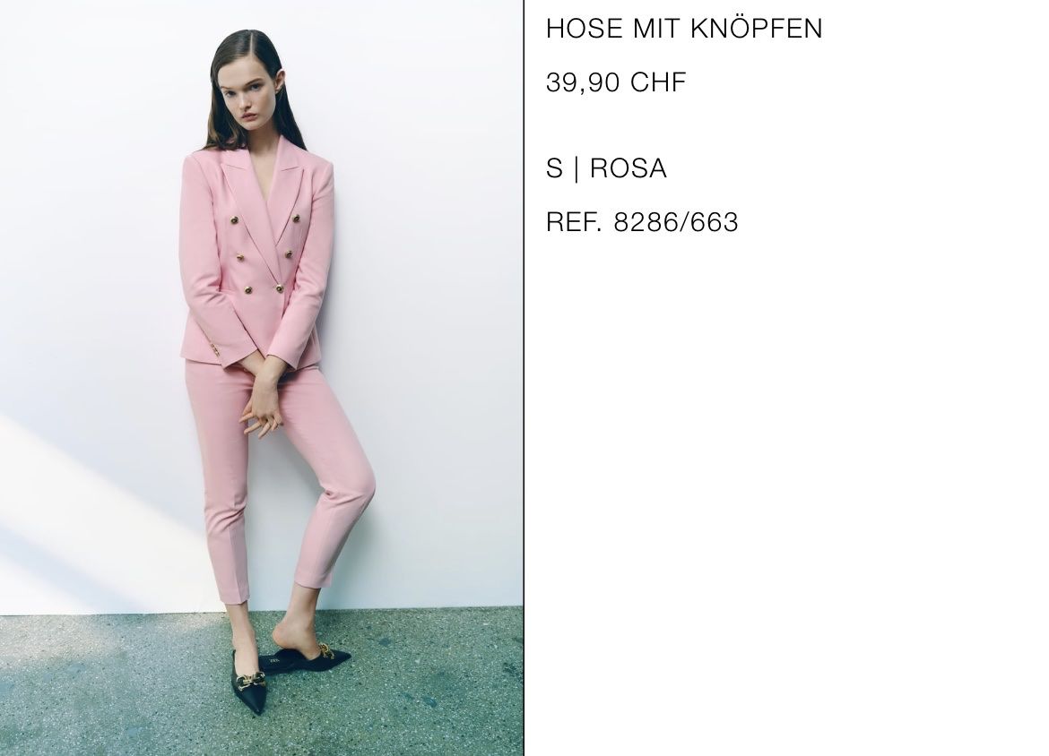 Zara Pantaloni: Zara Stoffhose rosa (S) – Nuovo (secondo la descrizione) da Triesen venduto da antonellaaa_ 6