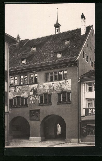 Cartoline postali: AK Appenzell, Ansicht des Rathauses – Usato da Berlin venduto da bartko-reher