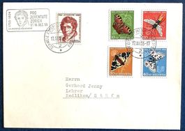 1955 / Pro Juventute Satzbrief nach Redlikon