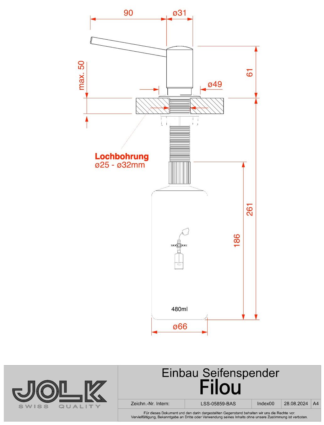 Küchengeräte: Seifenspender / Dispenser in Chrom - Filou – Neu und originalverpackt aus Schöftland von jolk.ch 3