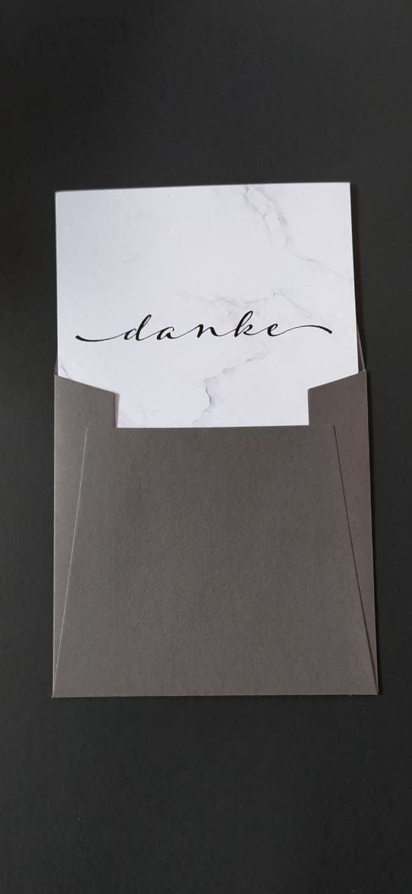 Carte: Edle Dankeskarte mit Kuvert – Usato da Brügg BE venduto da Salilolu 2