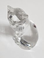 Glasfigur Katze Lenox transparent Jahrgang 1993 Zustand gut