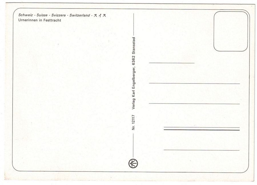Cartoline postali: Urnerinnen in Festtracht – Usato da Frauenfeld venduto da POML 1