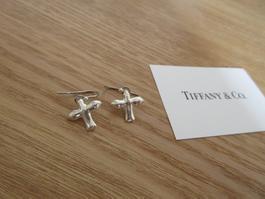Tiffany&Co.Elisa Peretti Bird cross Earrings Studs/Ohrringe!