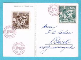 Einheitskarte Ter.Mitr.Kp. IV/154 Grenzbesetzung 1939 !