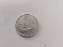 ITALIA MONETA 5 LIRE 1955 SELTEN, SIEHE BILDER