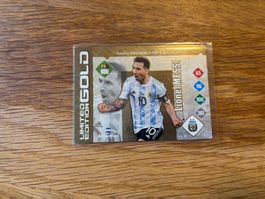 Seltene Gold Messi Limited Edition Sammelkarte. Jahr: 2022.