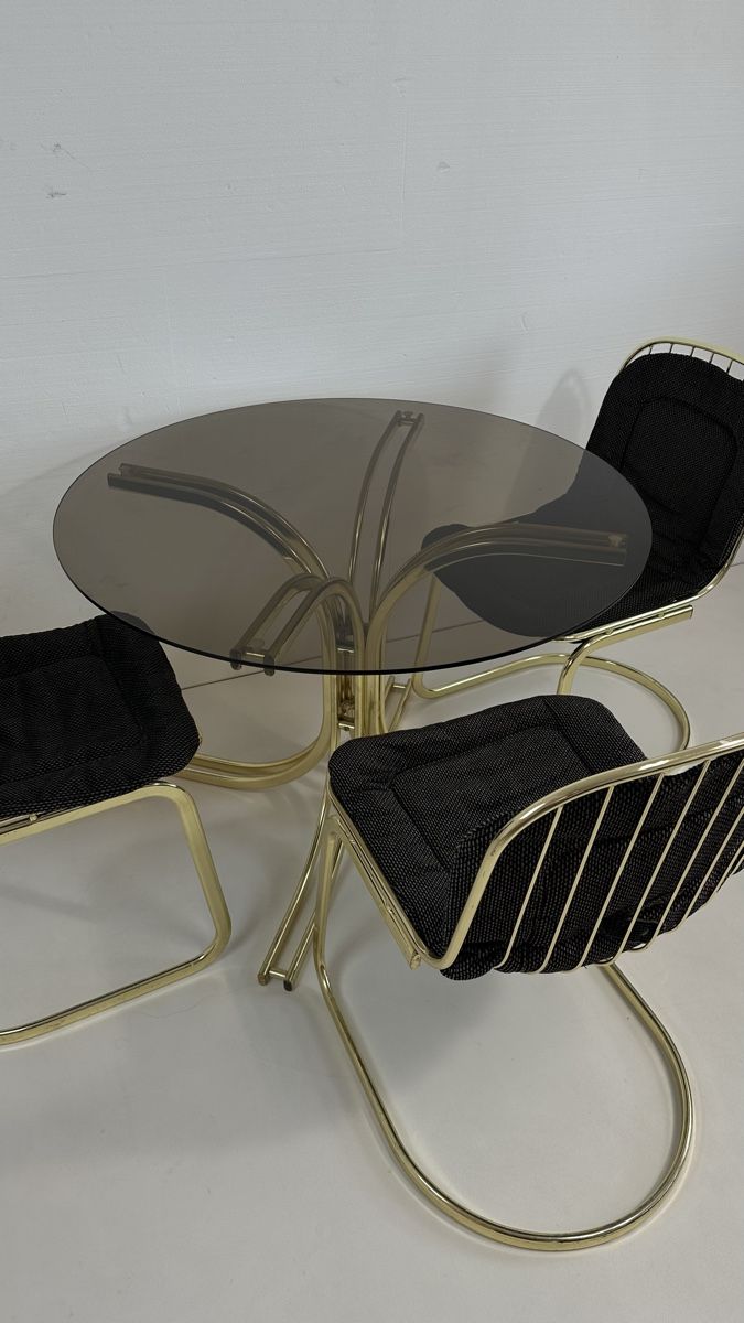 Set di tavolo e panche: Set chaise et table gastone Rinaldi  – Usato da Servion venduto da marion13or 5