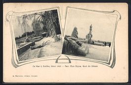 Genève, La bise hiver 1903, Parc Mon Re